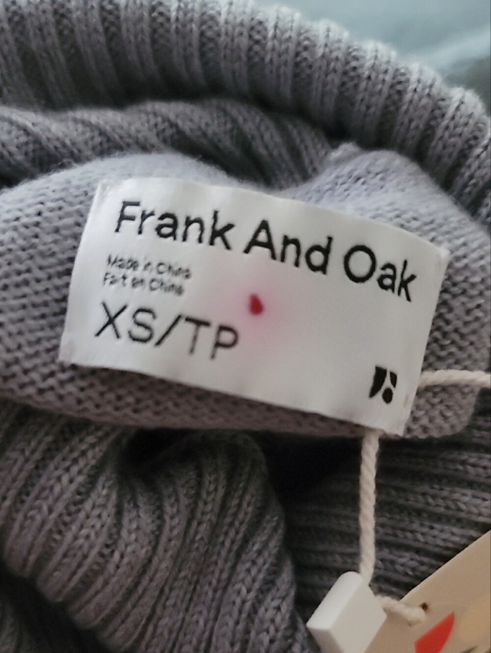FRANK and OAK Merino Wool Turtleneck Sweater Dress Midi Gray Women's Size XS - Picture 10 of 10